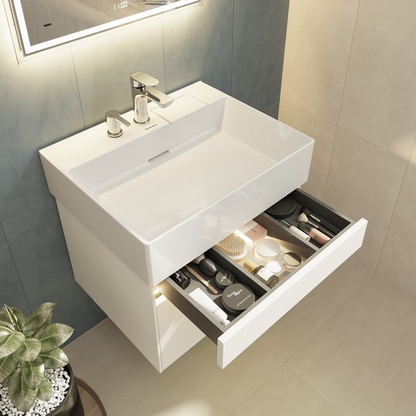 LO.60.2/WHT Тумба Logica/Лоджика подвесная 2 ящика 60 см, белоснежный КЕРАМА МАРАЦЦИ фото LO.60.2/WHT Тумба Logica/Лоджика подвесная 2 ящика 60 см, белоснежный КЕРАМА МАРАЦЦИ