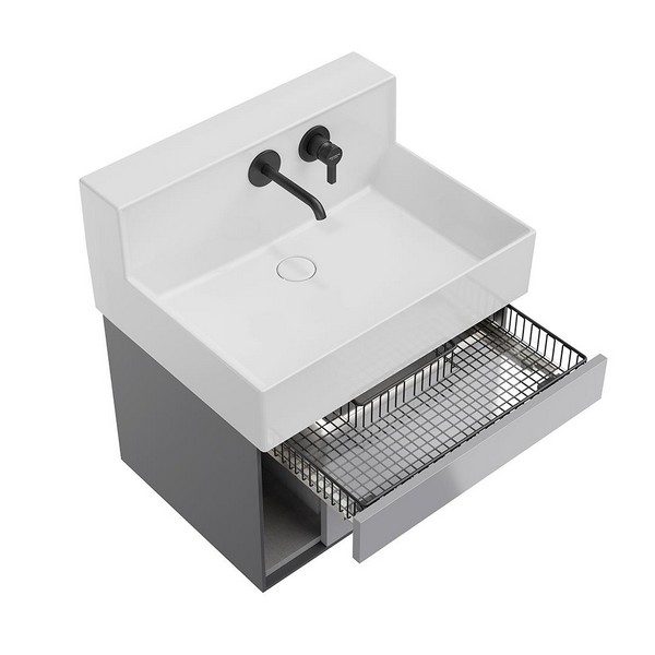 LO.M.65/GRAY Тумба Logica M/Лоджика М подвесная 2 выдвижных ящика 65, серый КЕРАМА МАРАЦЦИ фото LO.M.65/GRAY Тумба Logica M/Лоджика М подвесная 2 выдвижных ящика 65, серый КЕРАМА МАРАЦЦИ