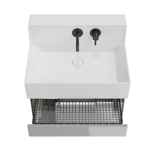 LO.M.65/GRAY Тумба Logica M/Лоджика М подвесная 2 выдвижных ящика 65, серый КЕРАМА МАРАЦЦИ фото LO.M.65/GRAY Тумба Logica M/Лоджика М подвесная 2 выдвижных ящика 65, серый КЕРАМА МАРАЦЦИ