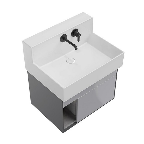 LO.M.65/GRAY Тумба Logica M/Лоджика М подвесная 2 выдвижных ящика 65, серый КЕРАМА МАРАЦЦИ фото LO.M.65/GRAY Тумба Logica M/Лоджика М подвесная 2 выдвижных ящика 65, серый КЕРАМА МАРАЦЦИ