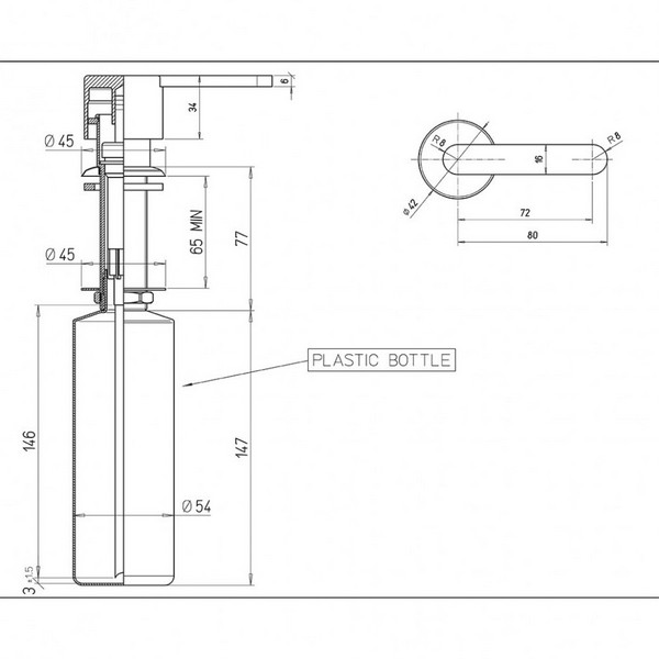 LO.dis.02/CR Дозатор Logica/Лоджика для мыла встраиваемый, хром КЕРАМА МАРАЦЦИ фото LO.dis.02/CR Дозатор Logica/Лоджика для мыла встраиваемый, хром КЕРАМА МАРАЦЦИ