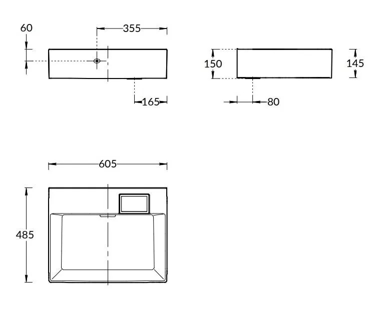 LO.wb.60.0 Раковина Logica/Лоджика мебельная без отверстий 60, белая глянцевая КЕРАМА МАРАЦЦИ фото LO.wb.60.0 Раковина Logica/Лоджика мебельная без отверстий 60, белая глянцевая КЕРАМА МАРАЦЦИ