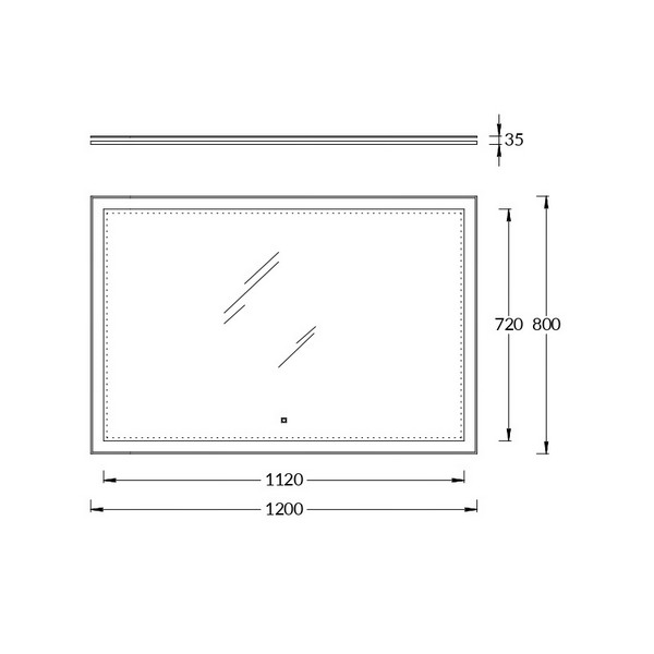 Mi.P.120 Зеркало Mi Plus/Ми-Плюс универсальное 120 см КЕРАМА МАРАЦЦИ фото Mi.P.120 Зеркало Mi Plus/Ми-Плюс универсальное 120 см КЕРАМА МАРАЦЦИ