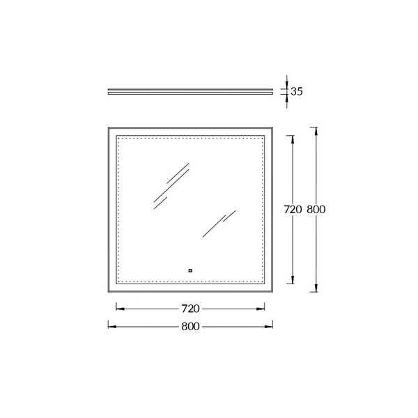 Mi.P.80 Зеркало Mi Plus/Ми-Плюс универсальное 80 см КЕРАМА МАРАЦЦИ фото Mi.P.80 Зеркало Mi Plus/Ми-Плюс универсальное 80 см КЕРАМА МАРАЦЦИ