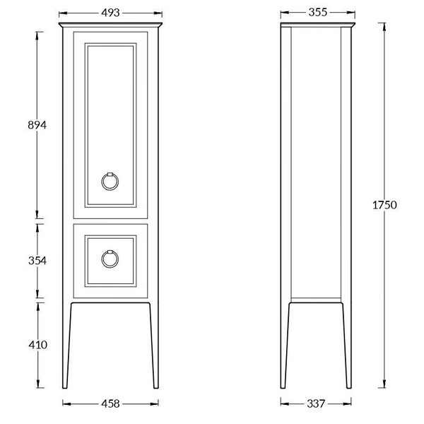 PL.CN.175/WHT.M Пенал Plaza Classic Neo/Плаза Классик Нео напольный 175, белый матовый КЕРАМА МАРАЦЦИ фото PL.CN.175/WHT.M Пенал Plaza Classic Neo/Плаза Классик Нео напольный 175, белый матовый КЕРАМА МАРАЦЦИ
