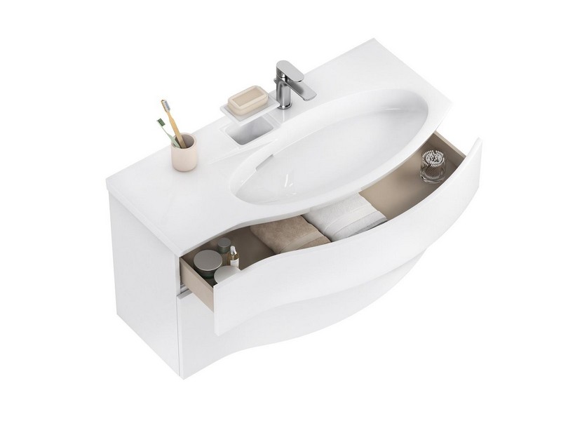 RV.100Rh/WHT.M Тумба Riva/Рива 100 см правая, белая матовая КЕРАМА МАРАЦЦИ фото RV.100Rh/WHT.M Тумба Riva/Рива 100 см правая, белая матовая КЕРАМА МАРАЦЦИ
