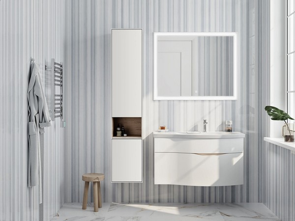 RV.100Rh/WHT.M Тумба Riva/Рива 100 см правая, белая матовая КЕРАМА МАРАЦЦИ фото RV.100Rh/WHT.M Тумба Riva/Рива 100 см правая, белая матовая КЕРАМА МАРАЦЦИ