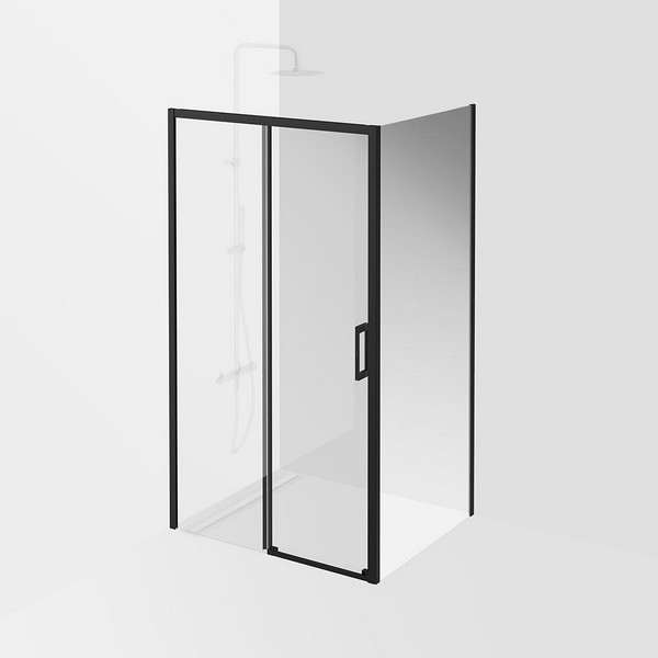 VE.90.FP.BLK.M Душевая боковая панель Vetro/Ветро, 90х195, матовый черный КЕРАМА МАРАЦЦИ фото VE.90.FP.BLK.M Душевая боковая панель Vetro/Ветро, 90х195, матовый черный КЕРАМА МАРАЦЦИ