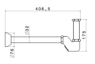 фото 212KM.21.018 Сифон для раковины с декоративной накладкой, хром КЕРАМА МАРАЦЦИ