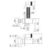 фото 27721KM.21.018 Гигиенический душ со смесителем, хром КЕРАМА МАРАЦЦИ