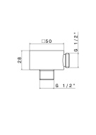 фото 5699KM.21.018 Монтажная часть Futura/Футура для душевого гарнитура, хром КЕРАМА МАРАЦЦИ