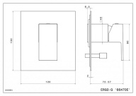 фото 66470EKM.21.018 Встроенный однорычажный смеситель Futura/Футура для душа с переключателем на два потока, хром КЕРАМА МАРАЦЦИ