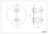 фото 67668EKM.21.018 Встраиваемый термостатический смеситель для душа Muse/Муза с регулировкой температуры, хром КЕРАМА МАРАЦЦИ