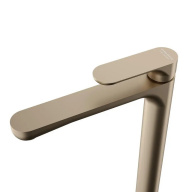 фото 69416KM.M0.071 Смеситель для раковины Ole/Оле однорычажный высокий без донного клапана, золотой атласный КЕРАМА МАРАЦЦИ