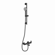 фото 69457KM.01.093 Душевая стойка Ole/Оле c ручной круглой лейкой и шлангом, без выхода для подачи воды, матовый черный КЕРАМА МАРАЦЦИ