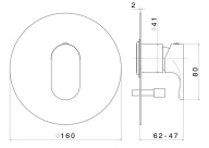 фото 69470EKM.21.018 Встроенный однорычажный смеситель Ole/Оле для душа с переключателем на два потока, хром глянец КЕРАМА МАРАЦЦИ