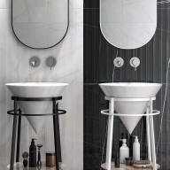 фото 71028EKM.21.018 Смеситель для раковины Linea/Линеа однорычажный настенный, хром глянец КЕРАМА МАРАЦЦИ