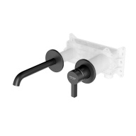 фото 71028KM.01.093 Смеситель для раковины Linea/Линеа однорычажный, настенный c внутр.частью, черный матовый КЕРАМА МАРАЦЦИ