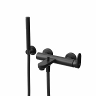 фото 857KM.01.093 Ручной душ Ole/Оле с держателем для лейки и шлангом, без выхода для подачи воды, матовый черный КЕРАМА МАРАЦЦИ