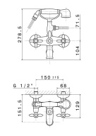 фото 9135KM.21.018 Смеситель для ванны Muse/Муза настенный с переключателем, хром глянец КЕРАМА МАРАЦЦИ