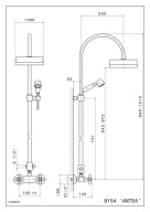 фото 9154KM.21.018 Душевая колонна Muse/Муза со смесителем с переключателем потоков, хром глянец КЕРАМА МАРАЦЦИ