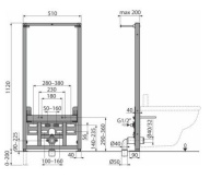 A105/1120 Инсталляция для биде высота 112 см КЕРАМА МАРАЦЦИ фото A105/1120 Инсталляция для биде высота 112 см КЕРАМА МАРАЦЦИ