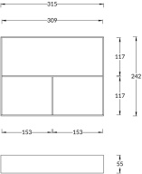 фото AN.ORG.KM.TR Органайзер без дна Анголо для мебельных ящиков, прозрачный КЕРАМА МАРАЦЦИ