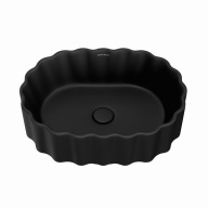 фото CC.NN.wb.50/BLK.M Раковина ARTBASIN Conchiglia/АртБэйзин Конкилья 50 см, цв черный матовый КЕРАМА МАРАЦЦИ