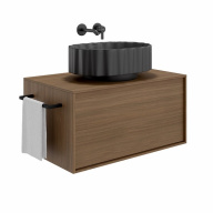 фото CC.NN.wb.50/BLK.M Раковина ARTBASIN Conchiglia/АртБэйзин Конкилья 50 см, цв черный матовый КЕРАМА МАРАЦЦИ