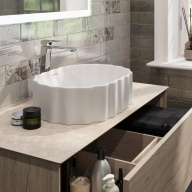 фото CC.wb.50/WHT Раковина ARTBASIN Conchiglia/АртБэйзин Конкилья накладная 50, белая глянцевая КЕРАМА МАРАЦЦИ