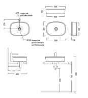 фото CI.wb.50/SAN Раковина Circo/Чирко накладная 50, песочная матовая КЕРАМА МАРАЦЦИ