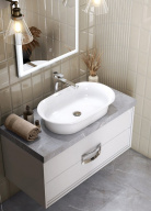 фото CN.100 Тумба Canaletto/Каналетто подвесная с ящиками 100, белая глянцевая КЕРАМА МАРАЦЦИ