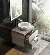 фото CN.60 Тумба Canaletto/Каналетто подвесная с ящиками 60, белая глянцевая КЕРАМА МАРАЦЦИ