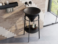 фото CO.44/BLK.M Металлическая структура Cono/Коно напольная 44, черная матовая КЕРАМА МАРАЦЦИ
