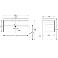 фото CU.100/WHT Тумба Cubo/Кубо подвесная с ящиками 100, белая глянцевая КЕРАМА МАРАЦЦИ