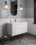 фото CU.wb.100 Раковина Cubo/Кубо подвесная/мебельная 100, белая глянцевая КЕРАМА МАРАЦЦИ