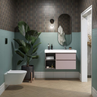 фото CU.wb.90Rh Раковина Cubo/Кубо правая подвесная/мебельная 90, белая глянцевая КЕРАМА МАРАЦЦИ