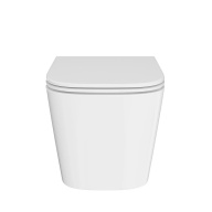 фото CU.wc.02 Унитаз Cubo/Кубо подвесной безободковый с крепежом и сиденьем, белый глянцевый КЕРАМА МАРАЦЦИ