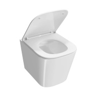 фото CU.wc.02 Унитаз Cubo/Кубо подвесной безободковый с крепежом и сиденьем, белый глянцевый КЕРАМА МАРАЦЦИ