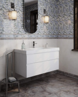 фото CUB.100.2/WHT.M Тумба Cubo/Кубо подвесная с ящиками 100, белая матовая КЕРАМА МАРАЦЦИ