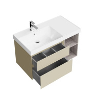 фото CUB.90Lh/LIM Тумба Cubo/Кубо левая подвесная с ящиками 90, лимо матовая-древесная КЕРАМА МАРАЦЦИ