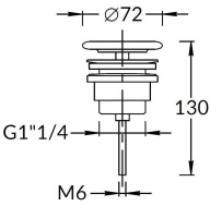 фото DRR.1/WHT Донный клапан с керамической крышкой КЕРАМА МАРАЦЦИ