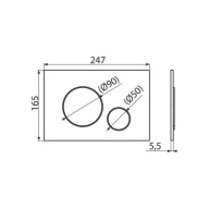 фото FPR.A.WHT Кнопка управления для скрытых систем инсталляции, белый-глянец (круглая) КЕРАМА МАРАЦЦИ