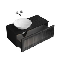 IC.100.1/BLK Тумба ICONICO подвесная 100 с рифленым стеклом, 1 ящик, черная КЕРАМА МАРАЦЦИ фото IC.100.1/BLK Тумба ICONICO подвесная 100 с рифленым стеклом, 1 ящик, черная КЕРАМА МАРАЦЦИ