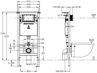 фото INST.PRO.WC Скрытая система инсталляции Pro/Про для подвесного унитаза КЕРАМА МАРАЦЦИ