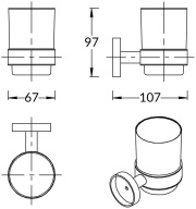 фото IS.02.KM.BLK.M Стакан Изола подвесной, черный матовый КЕРАМА МАРАЦЦИ