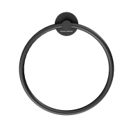 фото IS.04.KM.BLK.M Полотенцедержатель кольцевой Изола настенный, черный матовый КЕРАМА МАРАЦЦИ