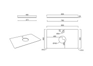 фото KM6012G0501RP80Tc2 Спец. изделие декоративное для накладных раковин Про Чементо 80 см, серый светлый натуральный КЕРАМА МАРАЦЦИ