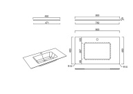 фото KM6012G0501RP80Ur2 Спец. изделие декоративное для раковин, встраиваемых снизу Про Чементо 80 см, серый светлый натур. КЕРАМА МАРАЦЦИ