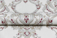 фото KM7704 Обои виниловые на флизелиновой основе Ориент мотив, белый красный KЕРАМА МАРАЦЦИ КЕРАМА МАРАЦЦИ